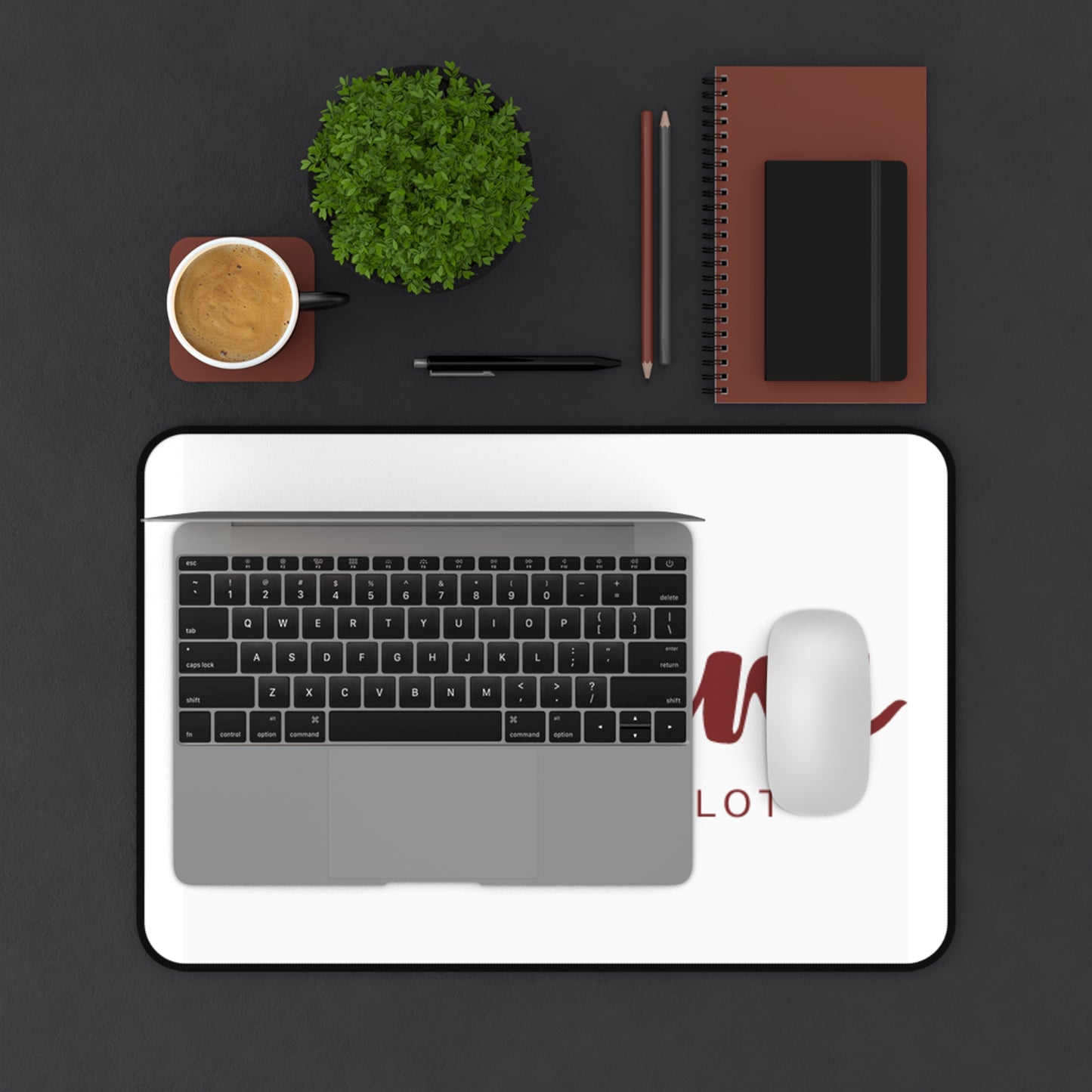 Women Wine A Lot Logo Desk Mat, Desk Mat Gaming, Home Office, Wine Lover Gift Ideas, Wine Accessories