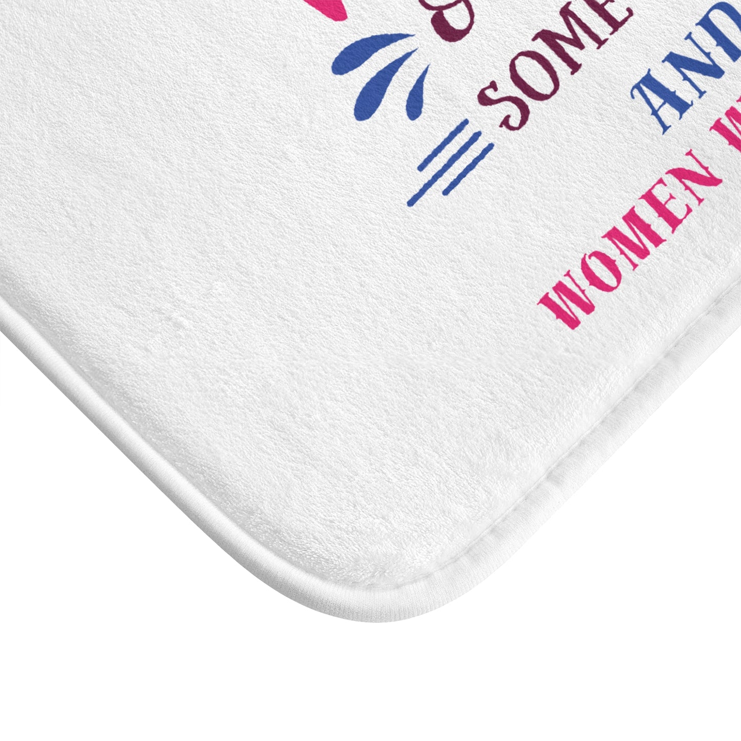 Wine O' Clock "Women Wine A Lot" Graphic Bathmat, Bath Rug, Shower mat, Floor Mat, Bathroom Decor, Bathroom rugs, Wine Home Decor