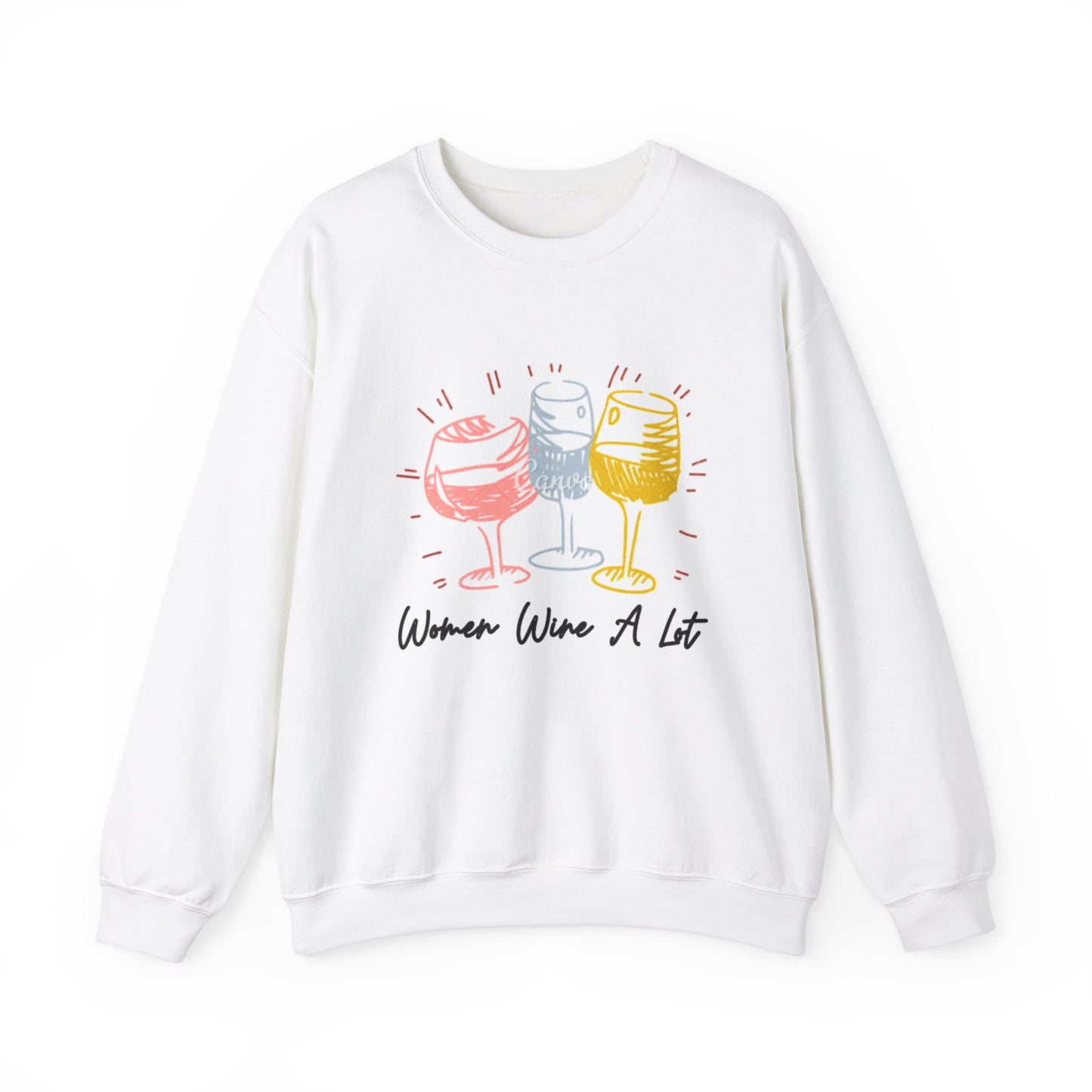 Women Wine A Lot Spring Edition Crewneck Sweatshirt, Long Sleeve, Wine Lover, Gifts for Women, Winery, Wine Tee