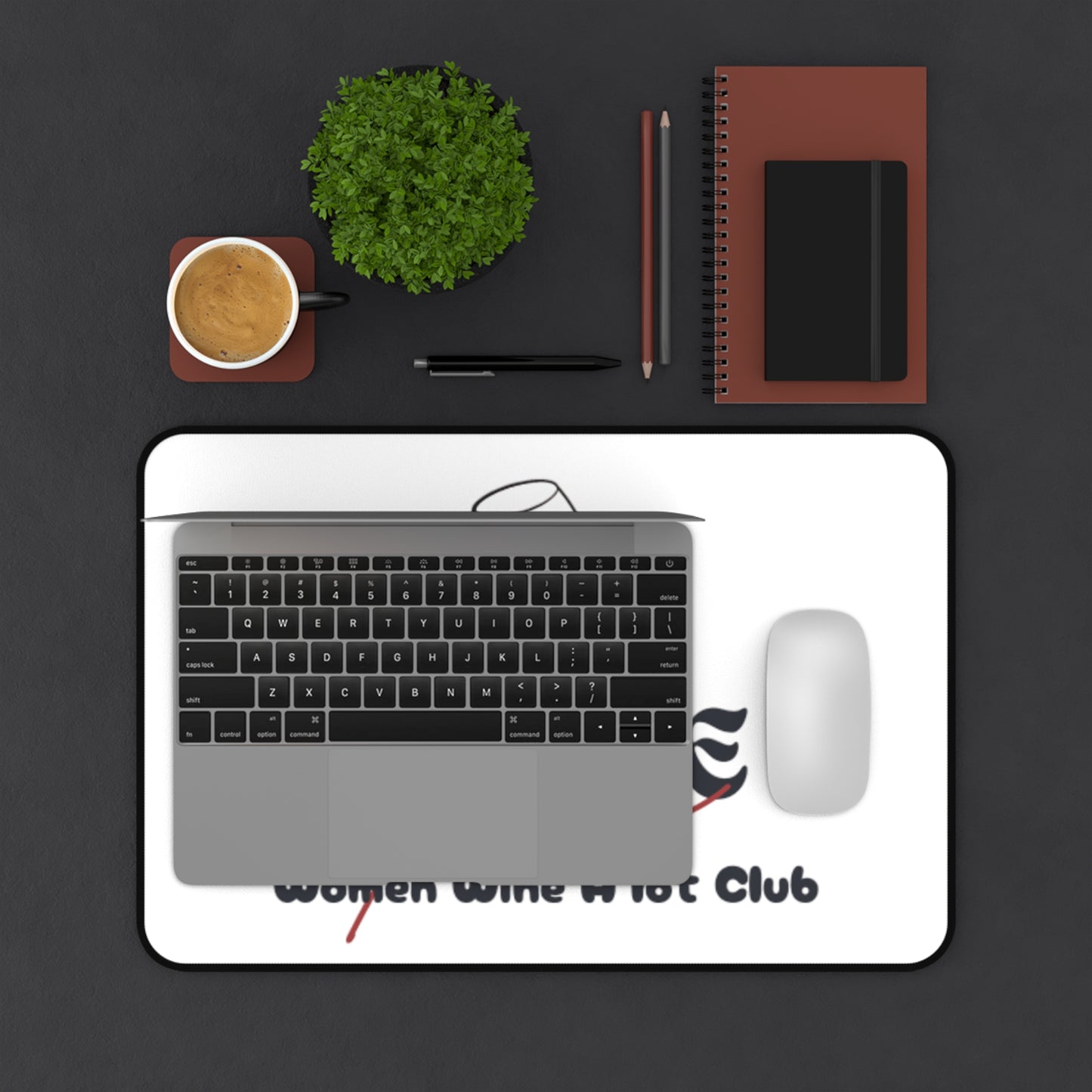 Wine Time Women Wine A Lot Desk Mat, Desk Mat Gaming, Home Office, Wine Lover Gift Ideas, Wine Accessories