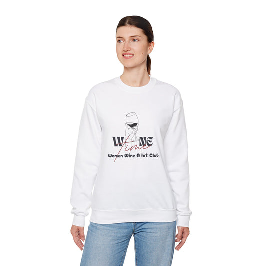 Wine Time "Women Wine A Lot Club" Sweatshirt, Long Sleeve, Wine Lover, Gifts for Women, Winery, Wine Tee