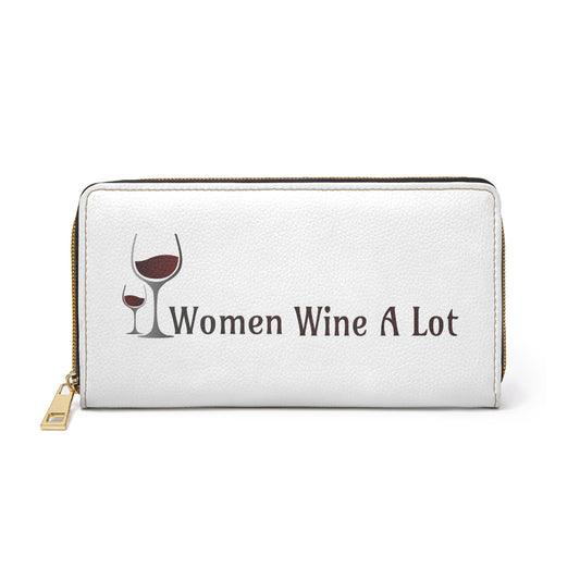 Women Wine A Lot Wallet, Zipper Wallet, Custom Wallet, Wine Lover Gifts, Wine Accessories, Wallets for Women