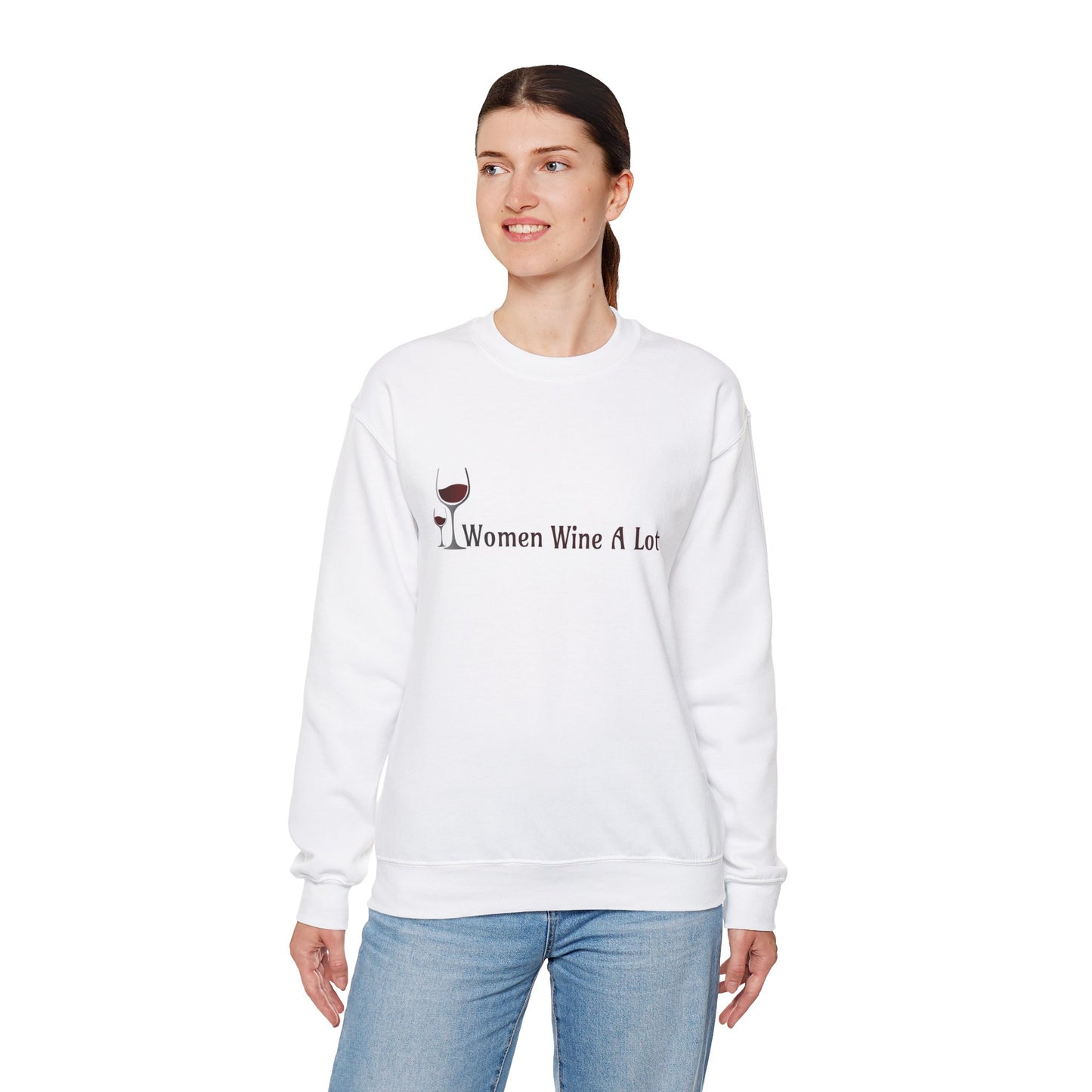 Classic "Women Wine A Lot" Sweatshirt, Long Sleeve, Wine Lover, Gifts for Women, Winery, Wine Tee