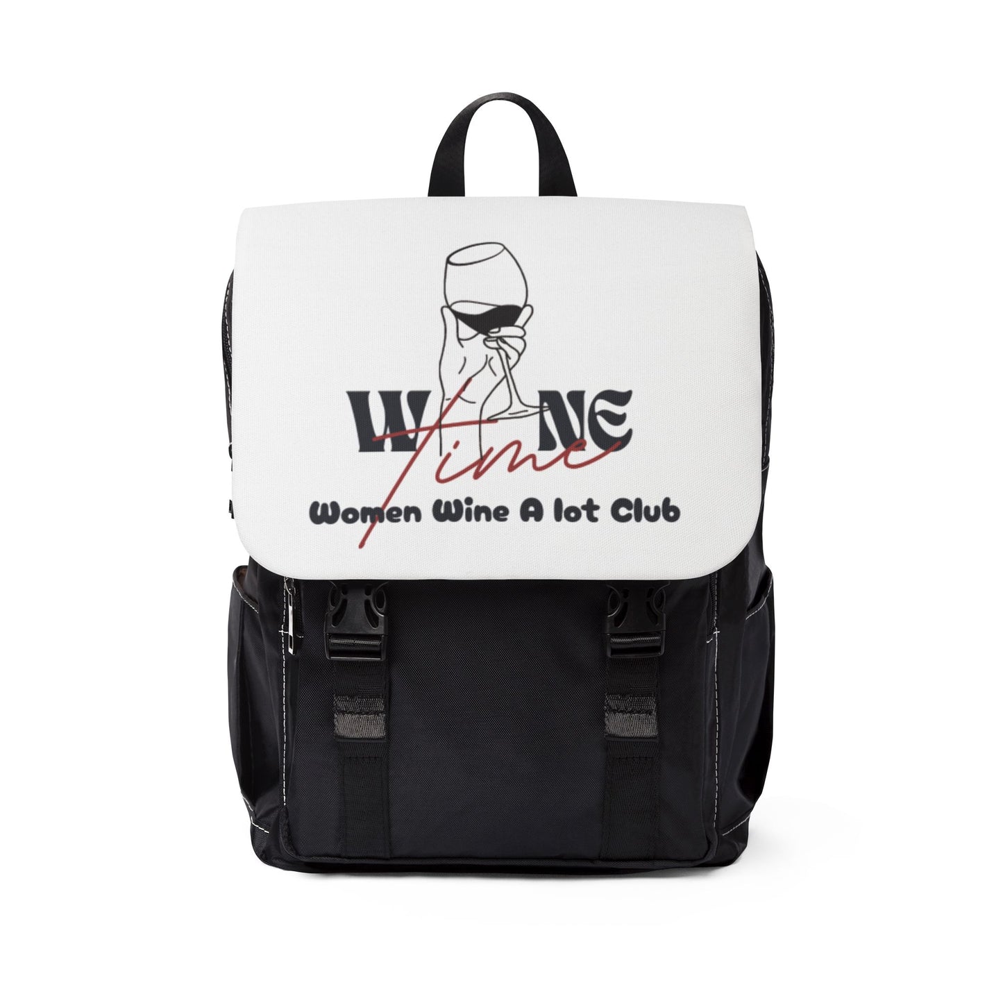 Wine Time "Women Wine A Lot" Backpack, Bookbag, Overnight bag, Handbag, Wine lover, Gift, Winery, School Accessories