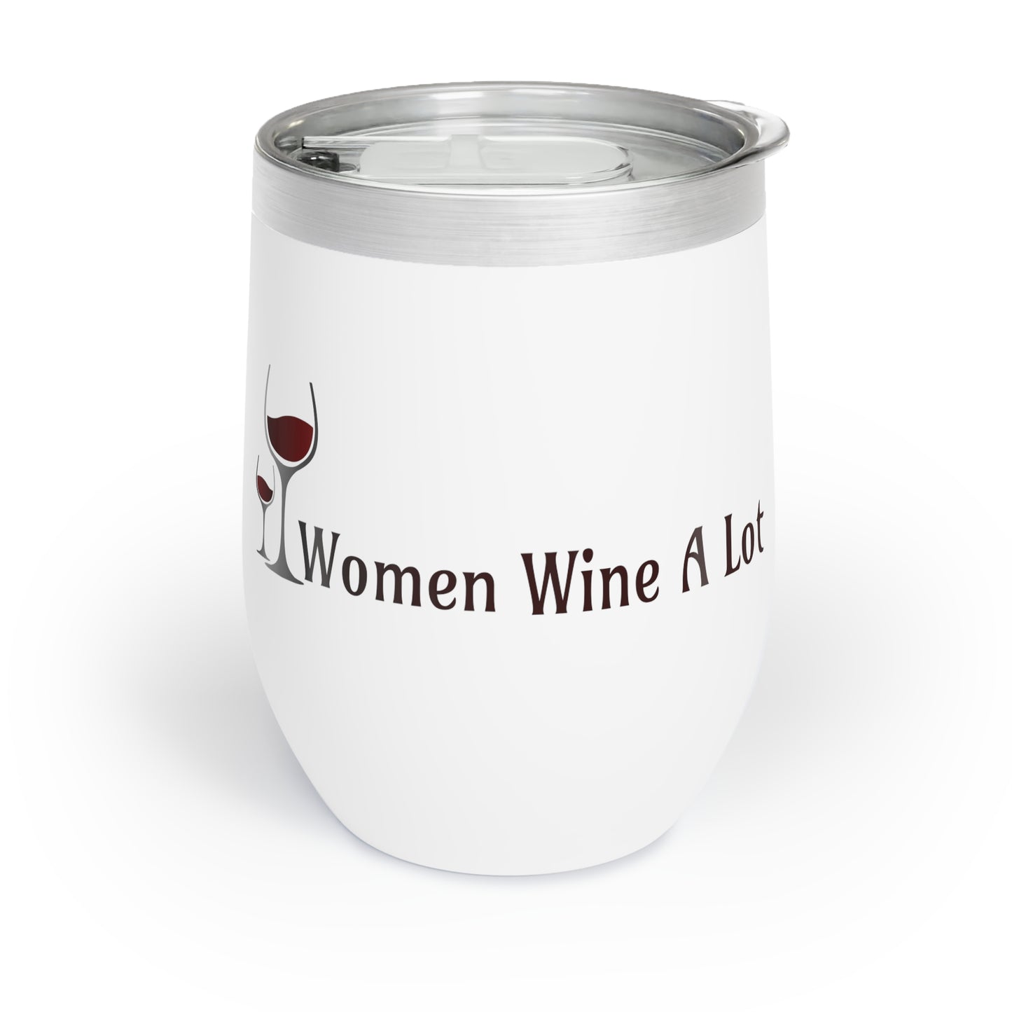 Classic "Women Wine A Lot Wine" Tumbler, 12oz, Stainless steel, Bridal Shower, Wine lover, Wine Gifts, Travel Mug, Drinkware