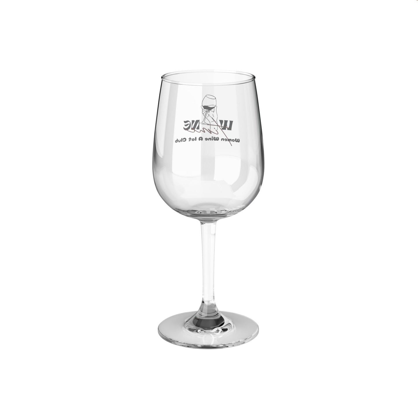 Wine Time 'Women Wine A Lot" Wine Glass, 12oz, Gifts for her, Winery, Bridal Shower, Mother's Day, Glassware, Drinkware