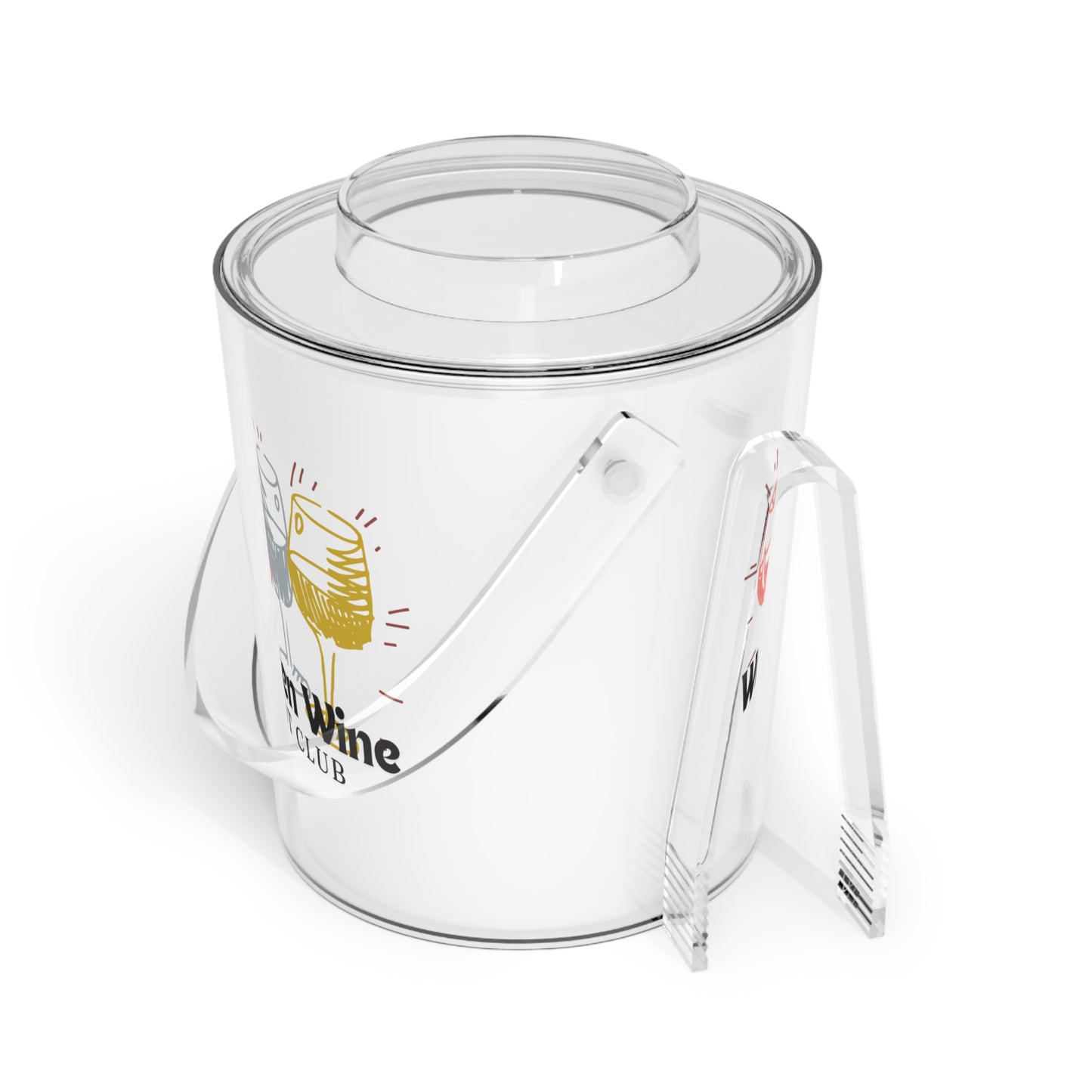 Women Wine A Lot Club Ice Bucket with Tongs, Beverage Tub, Drink Bucket, Party Ice Bucket, Drink Cooler, Champagne Ice Bucket