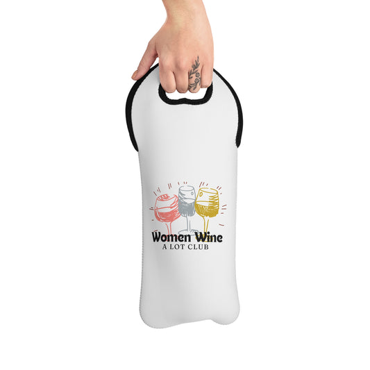 Women Wine A Lot Club Wine Tote Bag, Insulated Wine Carrier, Wine Lover Gift Bag, Wine Carrier, Travel Wine Cool