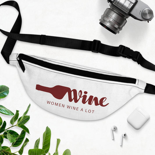 "Women Wine A Lot" Logo FannyPack, Belt Bag, Crossbody Bag, Purse, Handbag, Travel Bag, Winery, Wine Gifts, Wine Lover