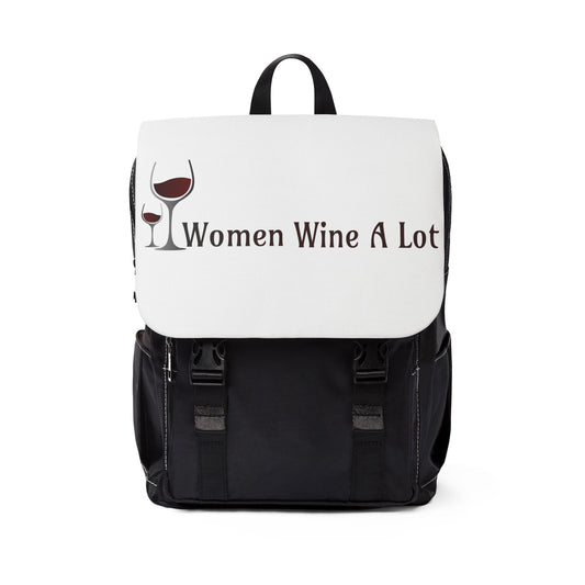 Classic "Women Wine A Lot" Backpack, Bookbag, Handbag, Wine Gift, Wine Lover, Girls Trip, Wine Accessory