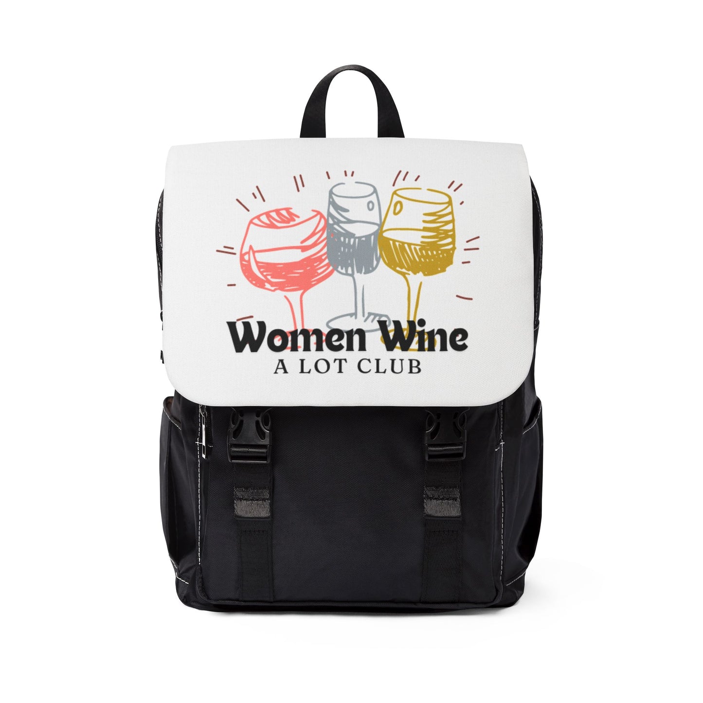 Women Wine A Lot Club Backpack, Bookbag, Handbag, Wine Gift, Wine Lover, Girls Trip, Wine Accessory, School Accessory