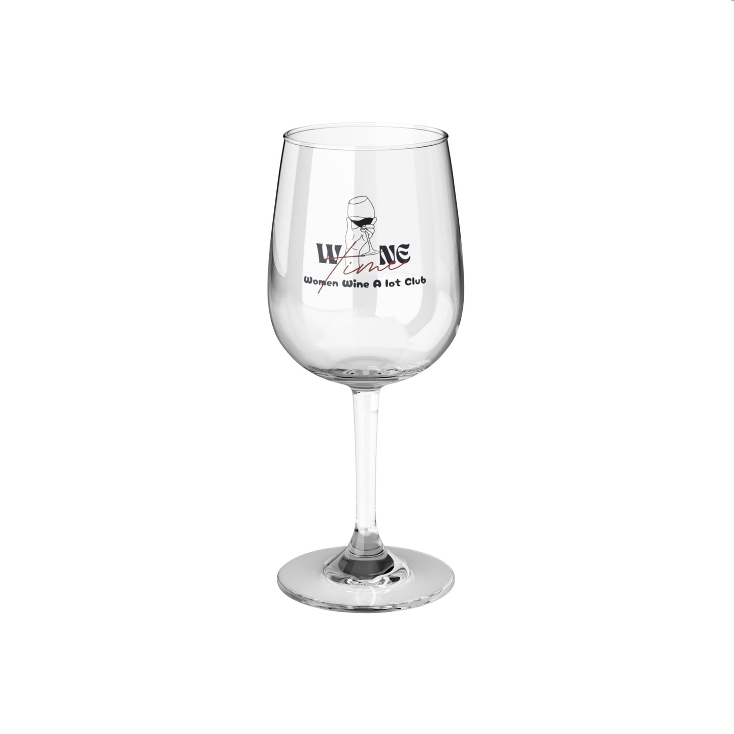 Wine Time 'Women Wine A Lot" Wine Glass, 12oz, Gifts for her, Winery, Bridal Shower, Mother's Day, Glassware, Drinkware